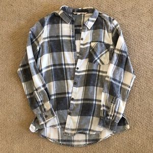 Gray and White Flannel